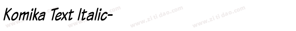 Komika Text Italic字体转换